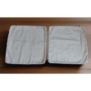 RODEO HOME Pillow Cover/Sham Gray White Tapestry Fabric Modern Pair 19"